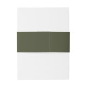 Bandeau De Faire-part Simplicité Florale 1 Mariage Moderne Vert (Dos Example)
