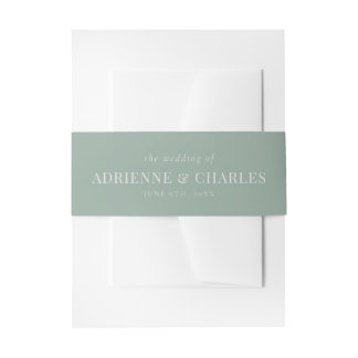 Bandeau De Faire-part Simplicité Florale 1 Mariage Moderne Vert