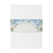Bandeau De Faire-part SINI Blue Hydrangea Invitation Belly Band (Dos Example)