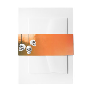 Bandeau De Faire-part Skeleton Happy Halloween Freaky Night Avec Des Crâ