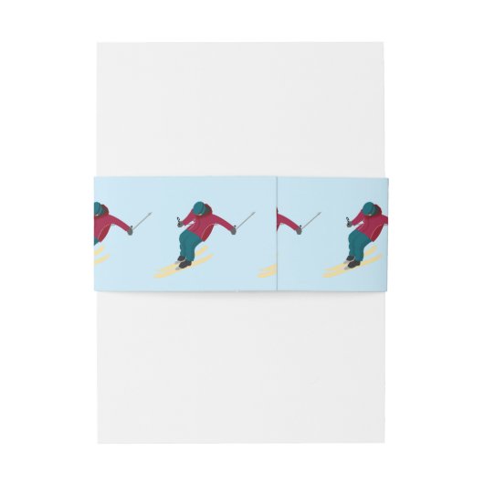 Bandeau De Faire-part Ski (Dos Example)