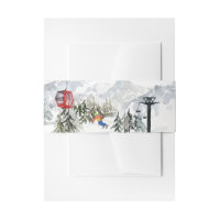 Ski Bachelorette Aquarelle Gondola et Cabine