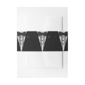 Bandeau De Faire-part Smoking noir avec la cravate d'arc (Devant example)