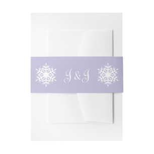 Bandeau De Faire-part Snowflakes d'hiver dans Lavender Invitation Band