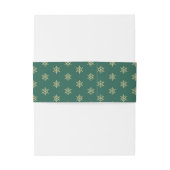 Bandeau De Faire-part Snowflakes en or, Noël (Dos Example)