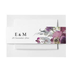 BANDEAU DE FAIRE-PART SOFT MAUVE PURPLE LILAC COULEUR D'EAU MARIAGE FLOR