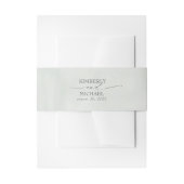 Bandeau De Faire-part Soft Pastel Green Élégant Mariage Script (Devant example)