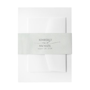 Bandeau De Faire-part Soft Pastel Green Élégant Mariage Script