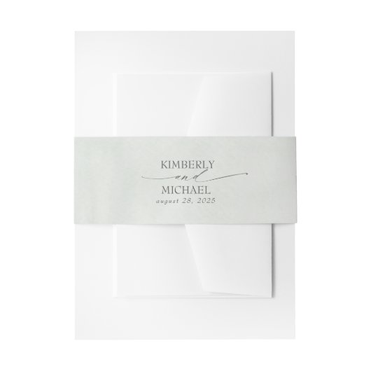 Bandeau De Faire-part Soft Pastel Green Élégant Mariage Script (Devant example)