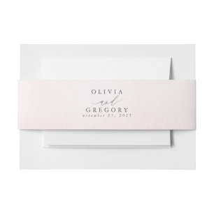 Bandeau De Faire-part Soft Pink Tons Dreamtic Romantique Mariage Inv