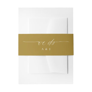 Bandeau De Faire-part Soft Romantic We Do Gold and Cream Mariage