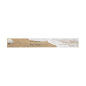 Bandeau De Faire-part Soleil Élégant et Plage d'Océan Bleu (Plat)