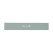 Bandeau De Faire-part Solid Eucalyptus Handwritten Script Wedding (Plat)