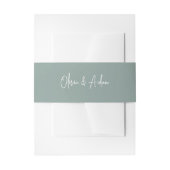 Bandeau De Faire-part Solid Eucalyptus Handwritten Script Wedding (Devant example)