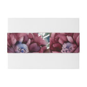 Bandeau De Faire-part Sophistication stupéfiante Mariage de pivoine à bi (Dos exemple)