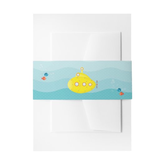 Bandeau De Faire-part Sous-marin jaune profond (Devant example)