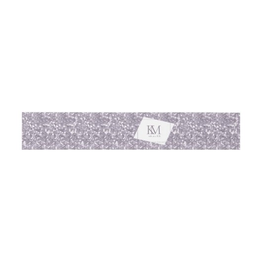 Bandeau De Faire-part Sparkles Mariage Mauve ID889 (Plat)