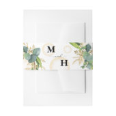 Bandeau De Faire-part Sphères d'or et Mariage botanique (Devant example)