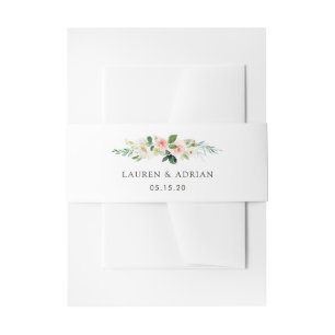 Bandeau De Faire-part Spring Blush Floral Belly Band