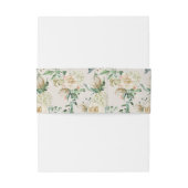 Bandeau De Faire-part Spring Cream Garden Floral Mariage Belly Band (Dos Example)