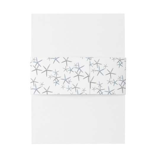 Bandeau De Faire-part Starfish Mariage Initiales Invitation Bande de ven (Dos Example)