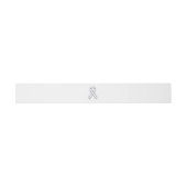 Bandeau De Faire-part Style Chrome White Ribbon Sensibilisation (Plat)