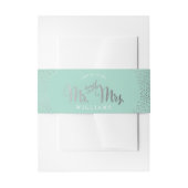 Bandeau De Faire-part STYLE MODERNE MARIAGE mini confetti menthe argent (Devant example)