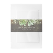 Bandeau De Faire-part Succulents Mariage campagnard rustique (Devant example)