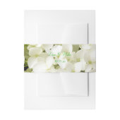 Bandeau De Faire-part Suite de mariage Hydrangea Blanche (Devant example)