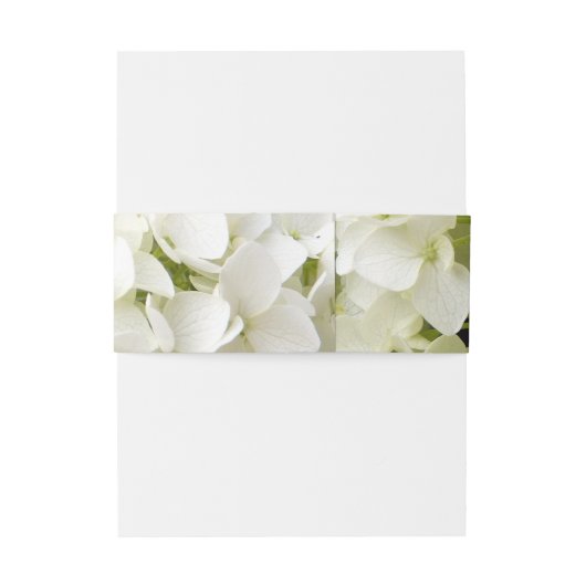 Bandeau De Faire-part Suite de mariage Hydrangea Blanche (Dos Example)