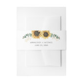 Bandeau De Faire-part Sunflower Eucalyptus Mariage de verdure (Devant example)