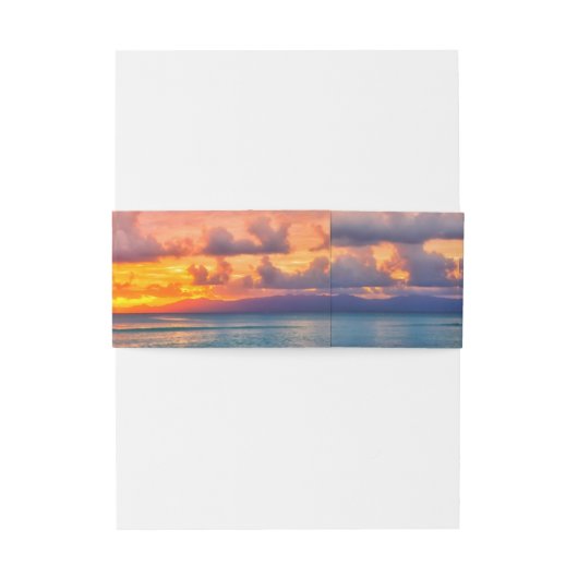 Bandeau De Faire-part Sunset Beach String Mariage (Dos Example)