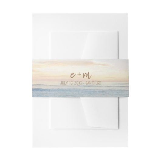 Bandeau De Faire-part Sunset Beach Wedding (Devant example)