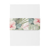 Bandeau De Faire-part Superbe aquarelle Mariage botanique tropical (Dos Example)