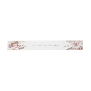 Bandeau De Faire-part Superbe Mariage floral Blush