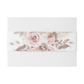 Bandeau De Faire-part Superbe Mariage floral Blush (Dos exemple)