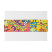 BANDEAU DE FAIRE-PART SUPERHERO MARIAGE DE LIVRE COMIQUE (Dos exemple)