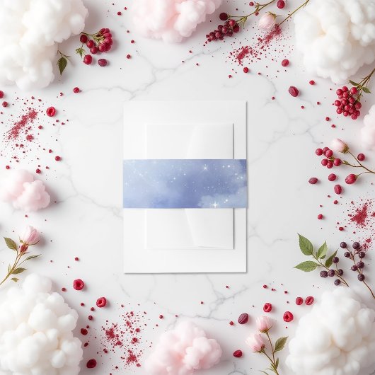 Bandeau De Faire-part Sur la Fête des mariées de vin nuageux Celestial S