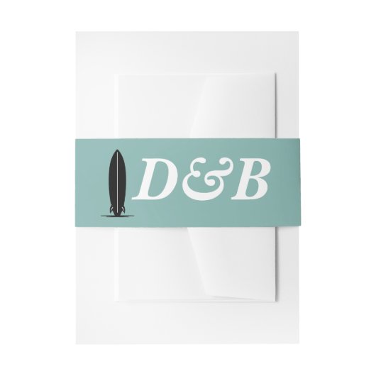 Bandeau De Faire-part Surf Mariage en couple (Devant example)