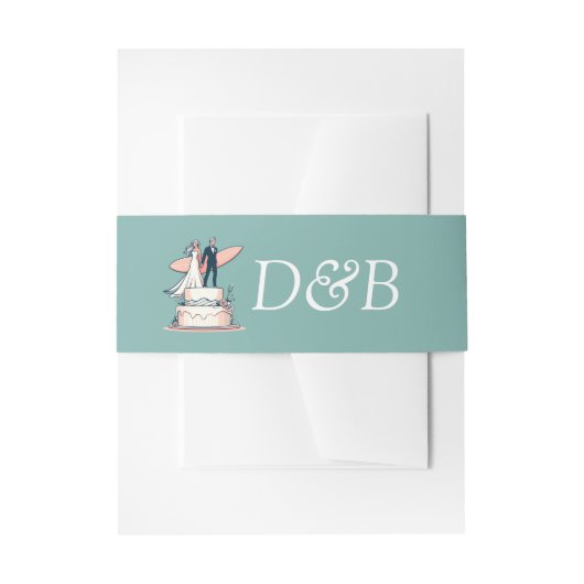 Bandeau De Faire-part Surf Mariage en couple (Devant example)