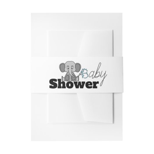 Bandeau De Faire-part Sweet Baby Elephant, Baby shower (Devant example)
