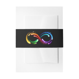 Bandeau De Faire-part Symbole de l'infini des comètes arc-en-ciel