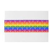Bandeau De Faire-part Symbole féminin Motif arc-en-ciel (Dos exemple)