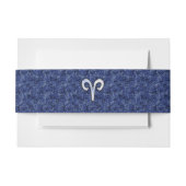 Bandeau De Faire-part SYMBOLE Zodiaque Aries sur la caméra numérique ble (Devant Example)