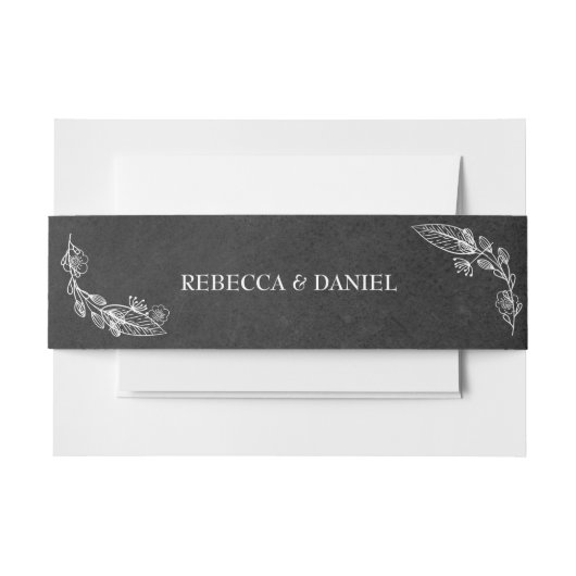 Bandeau De Faire-part Tableau à bascule Garland floral dessiné à la main (Devant Example)