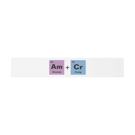 Bandeau De Faire-part Tableau périodique du Mariage d'éléments (Plat)