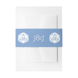Bandeau De Faire-part Tabletop Chic dans Periwinkle Invitation Belly Ban