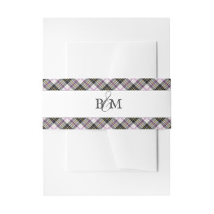 Bandeau De Faire-part Tartan du clan Macpherson Plaid Écossais