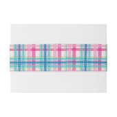 Bandeau De Faire-part Tartan, motif de plaid (Dos exemple)
