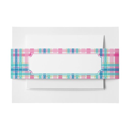Bandeau De Faire-part Tartan, motif de plaid (Devant Example)